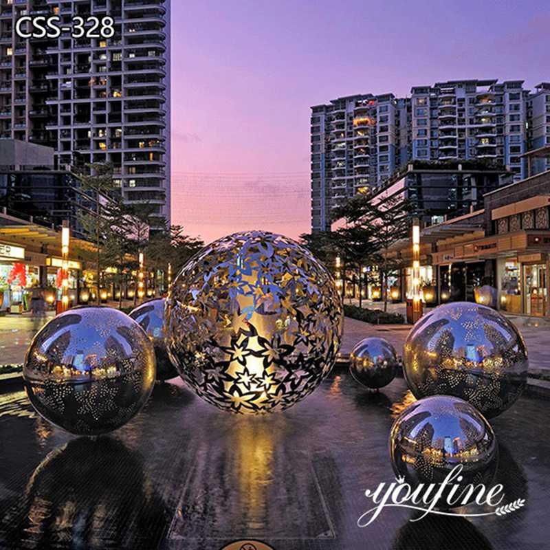 Modern Metal Light Sculpture Hollow Ball Sculpture for Sale CSS-328