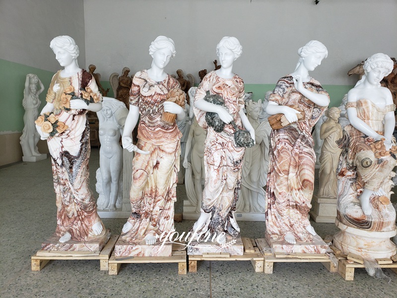 NATURAL Marble Four Seasons Goddess Statue