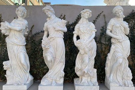 Outdoor Garden Four Seasons Goddesses Marble Statues for Sale MOKK-812