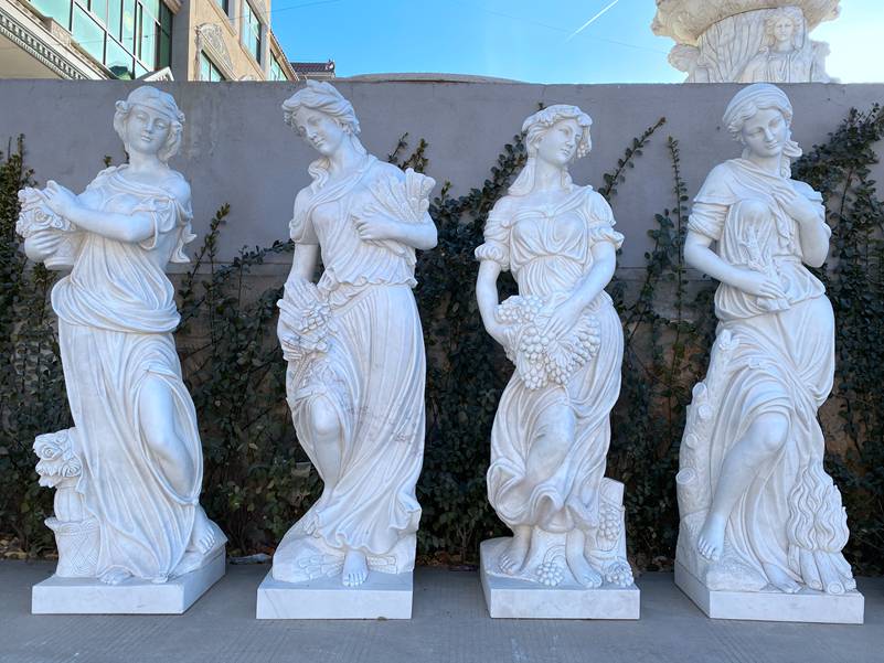 Outdoor Garden Four Seasons Goddesses Marble Statues for Sale