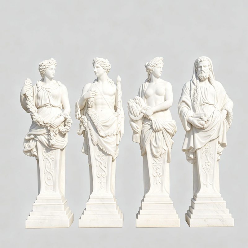 Outdoor Garden Four Seasons Goddesses Marble Statues for Sale MOKK-812