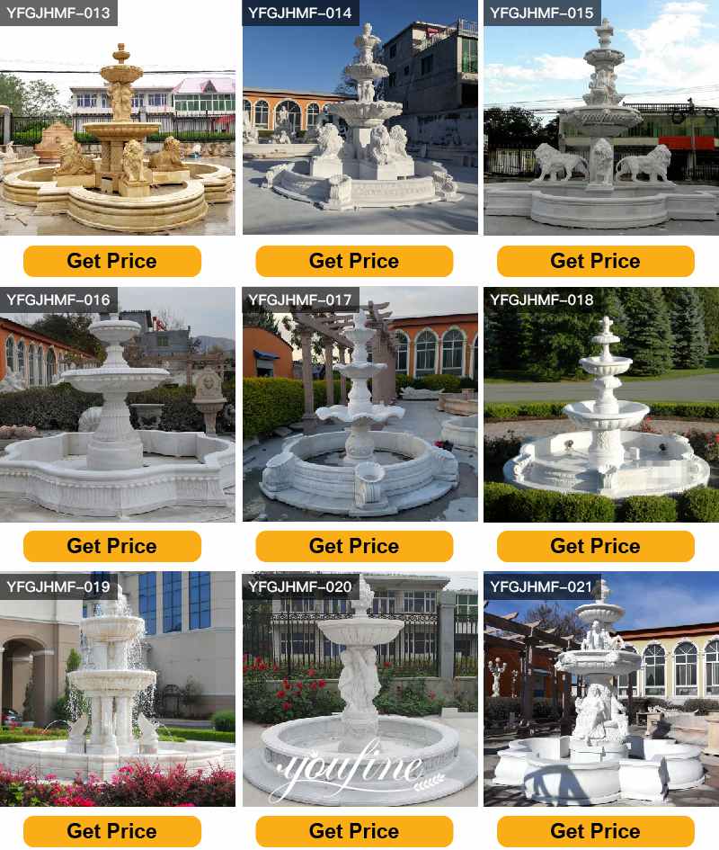 Tiered Marble Garden Fountain for Sale