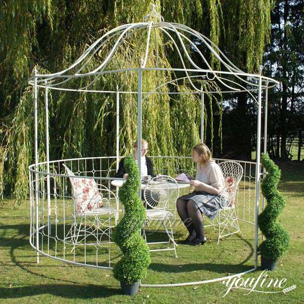 White Metal Iron gazebo Wedding Decoration for Sale IOK-99