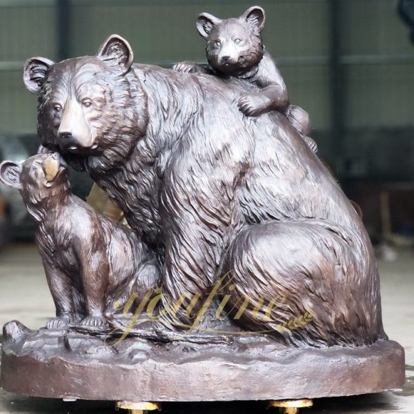 bear and cubs sculptures
