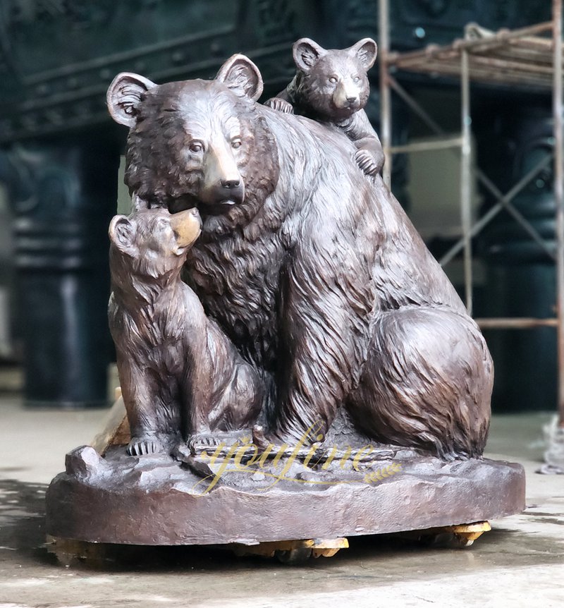 bronze bear sculptures