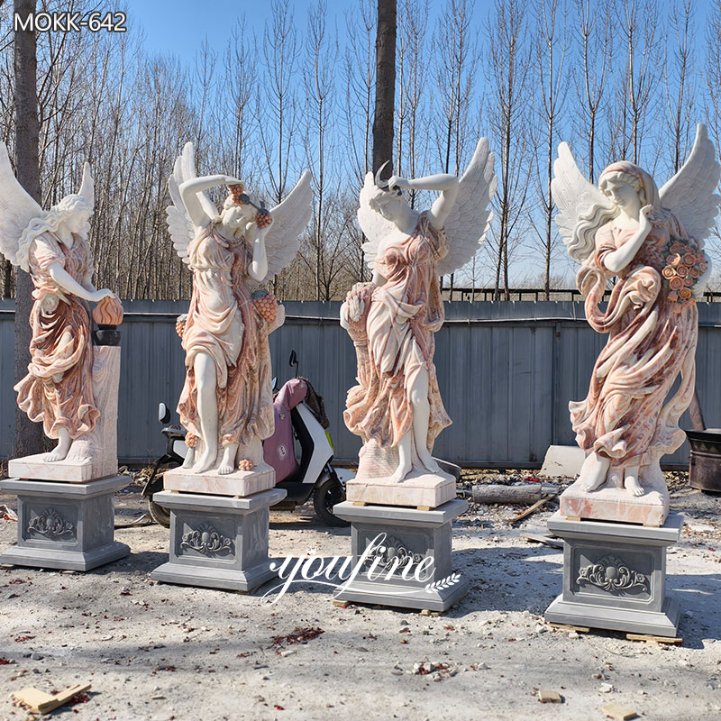 four season angel marble statue
