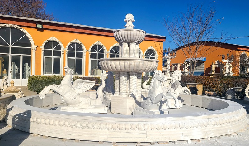 horse statue water fountain