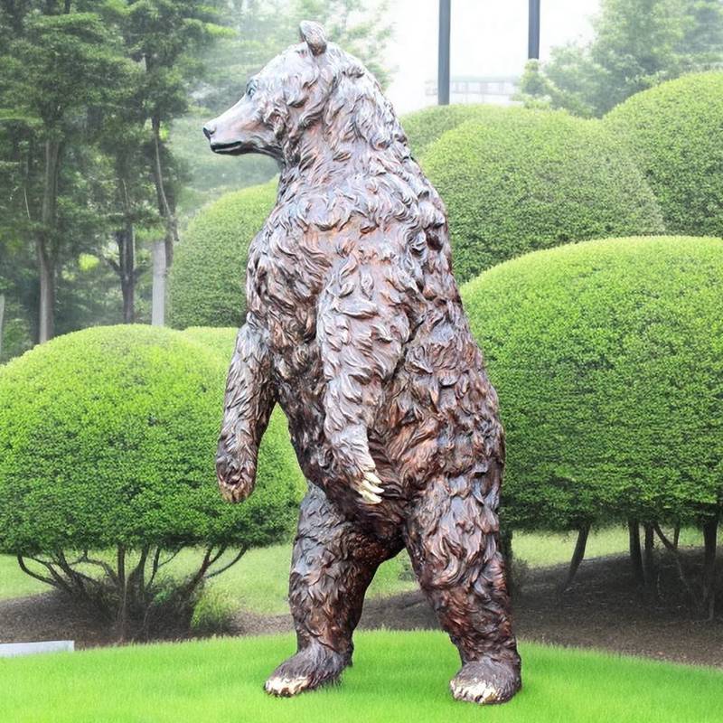 life size bronze bear statue