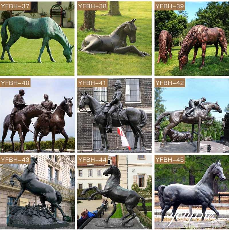 life size bronze horse statue