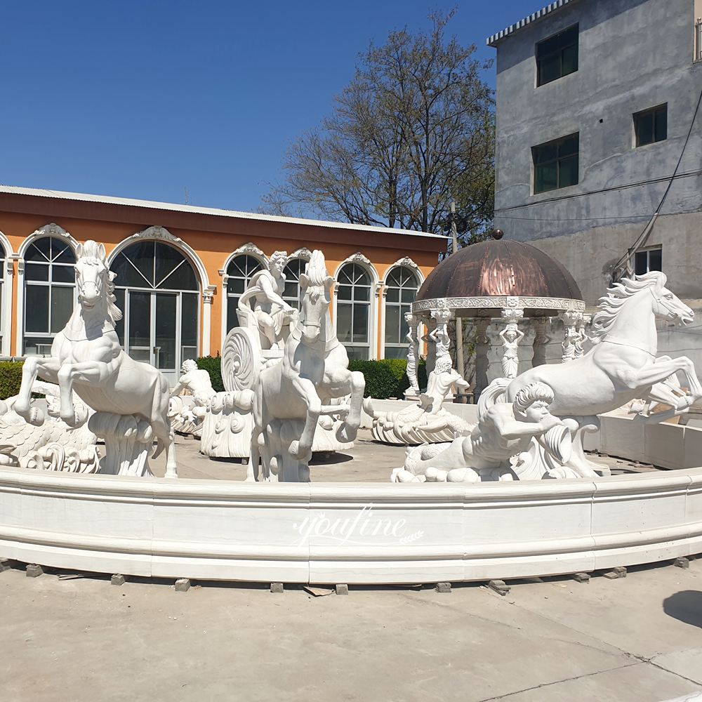 square marble Horse sculpture Apollo Fountain