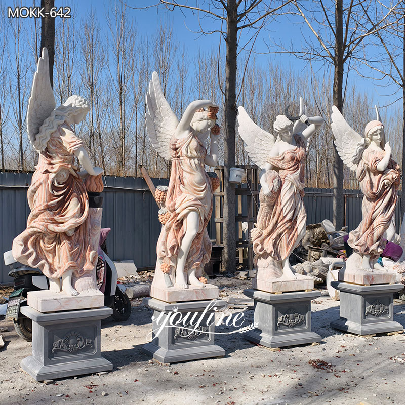 four season angel marble statue