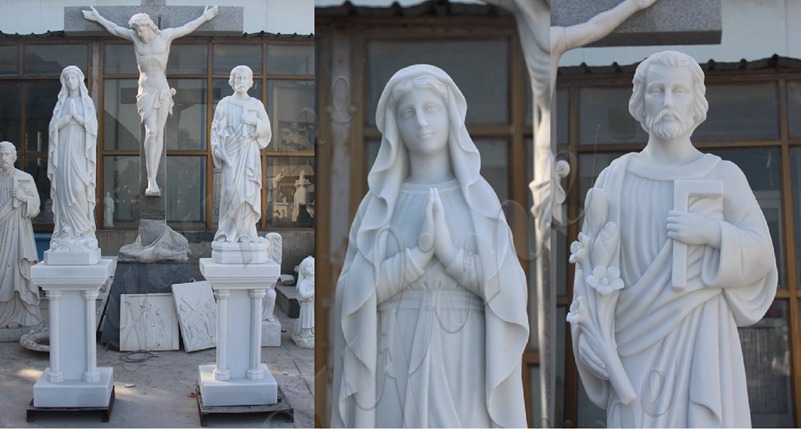 marble statues of mary