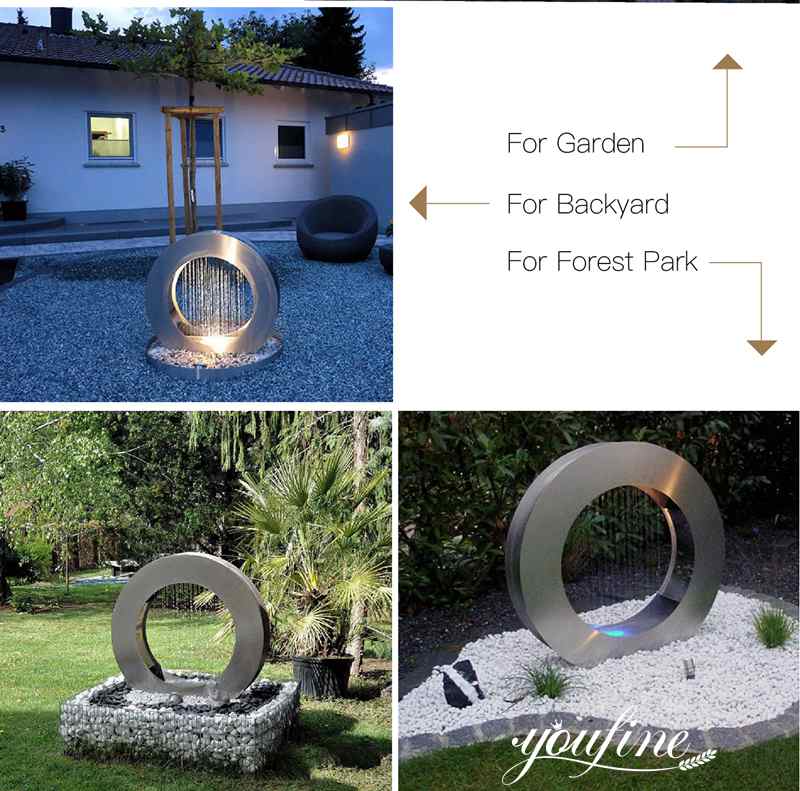 modern water features outdoor