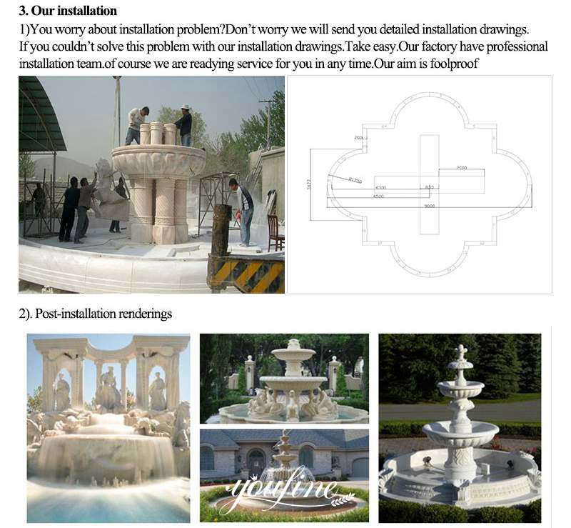 outdoor marble fountain