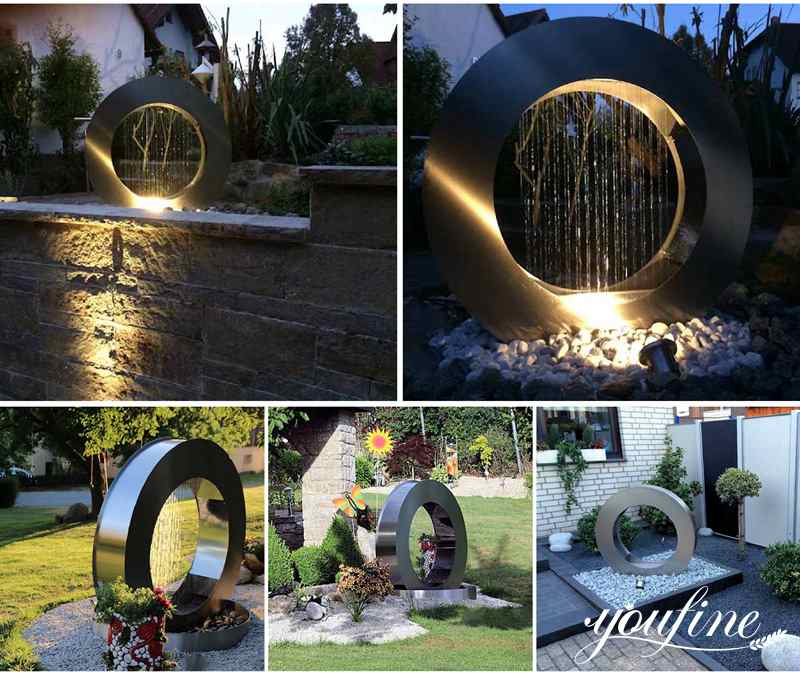 outdoor modern water features