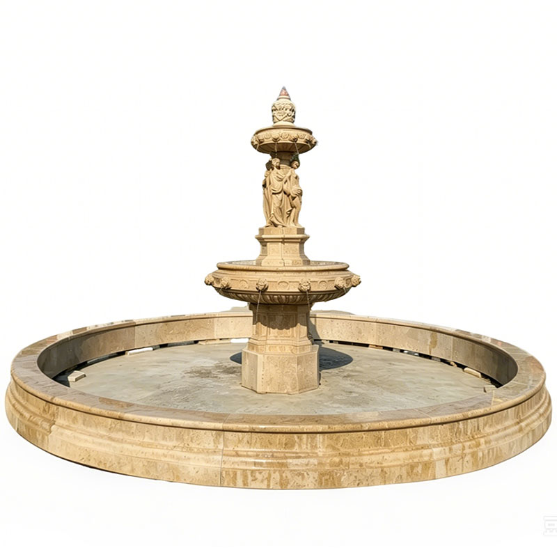 fuente de agua de piedra