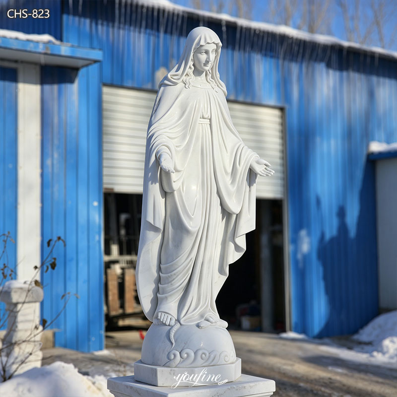 white Virgin Mary yard statue​