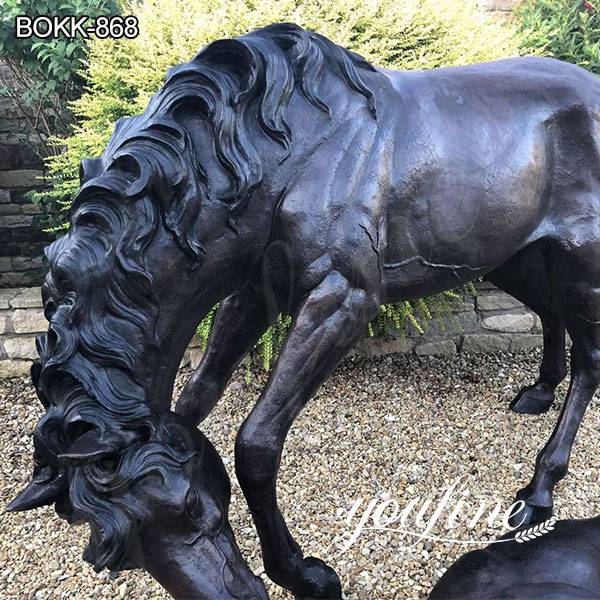 Bronze Mare with Foal Statue for Sale