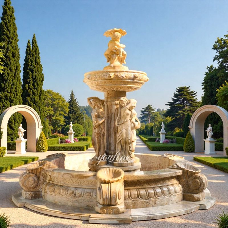 elegant and charming Conch Pool Travertine Tountain