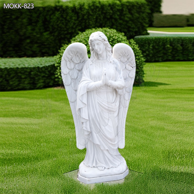 Garden-Natural-Marble-Praying-Angel-Statue-for-Sale-2
