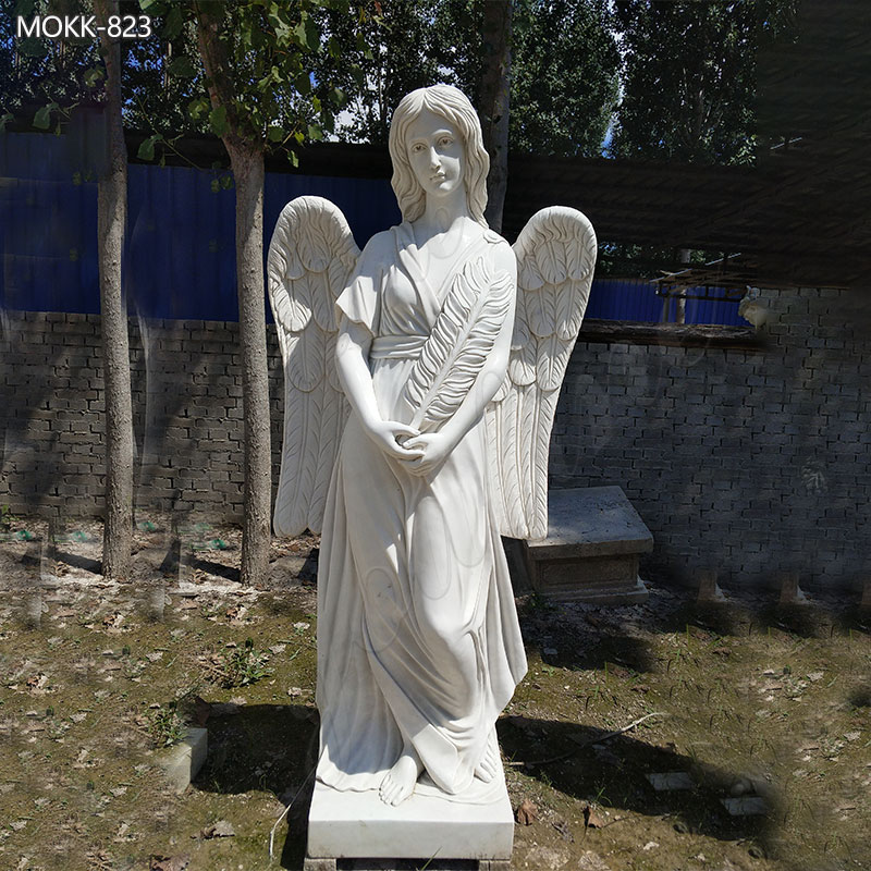 Garden-Natural-Marble-Praying-Angel-Statue-for-Sale-2
