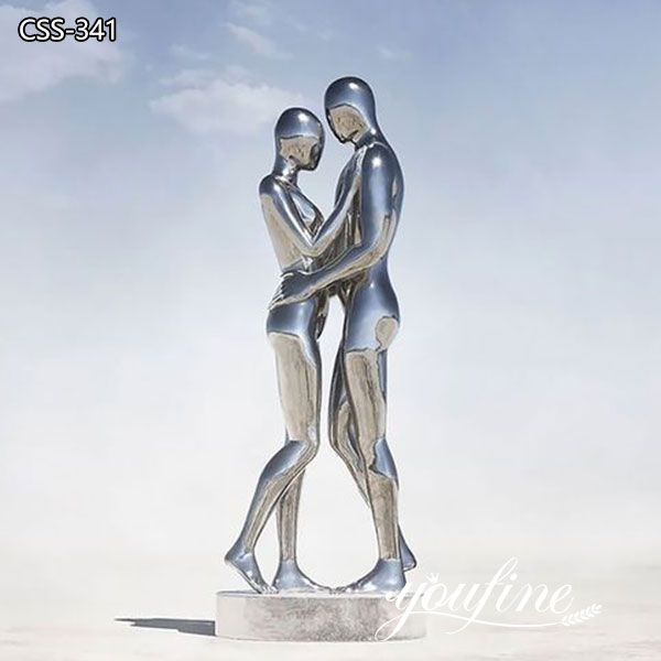 Large Metal Double Figure Sculptures Landscape Decor