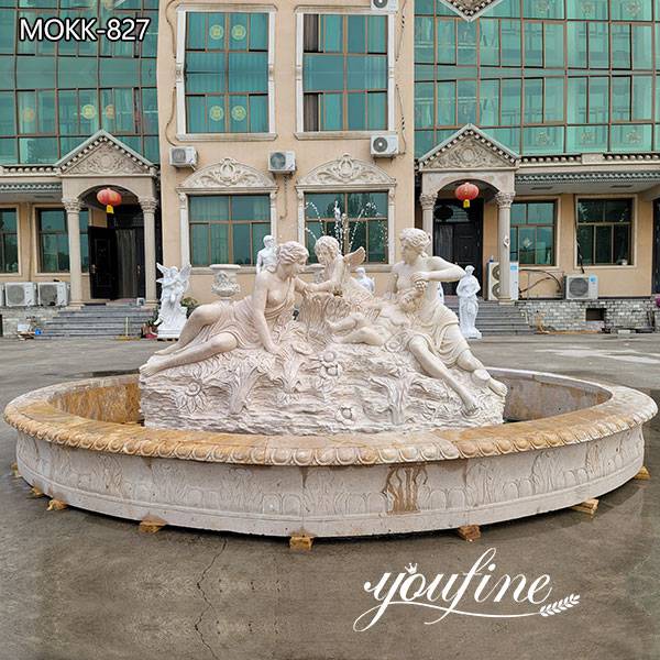 Manor Style Marble Figure Group Fountain Statue for Sale MOKK-827