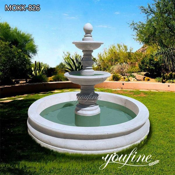 Outdoor Garden Tiered Marble Water Fountain for Sale