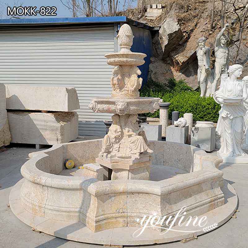 Outdoor Garden Tiered Marble Water Fountain
