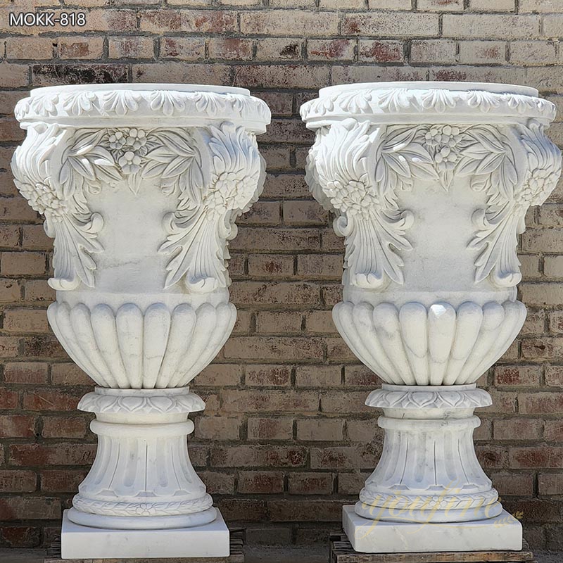 Outdoor Large Marble Garden Flower Pots