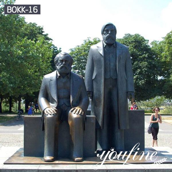 Square Memorial Statue Bronze Marx and Engels for Sale BOKK-16