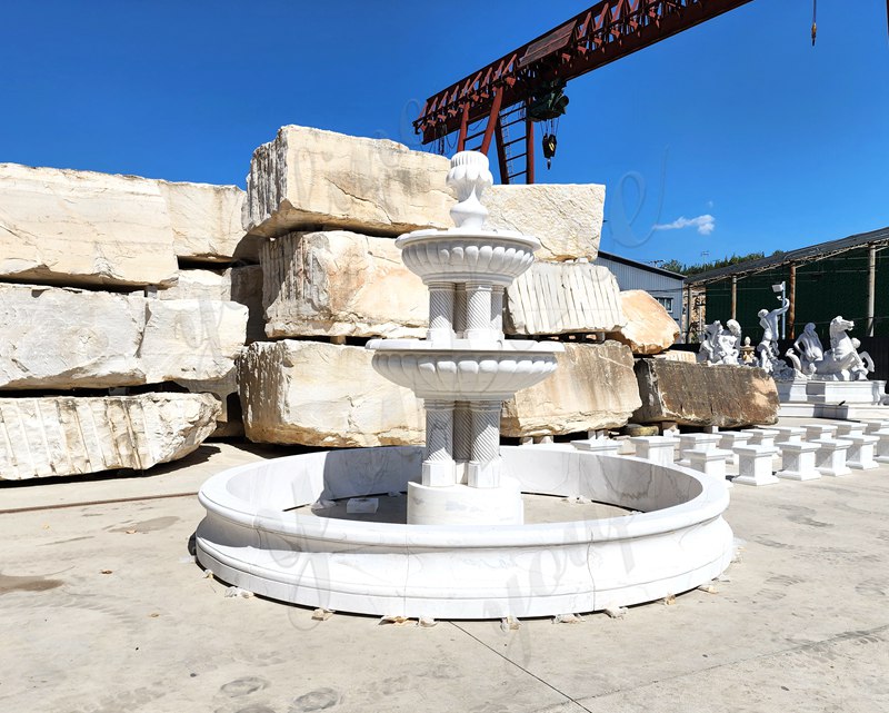 White marble fountain-YouFine Sculpture