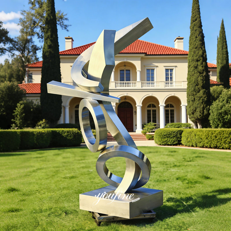 abstract steel art sculpture