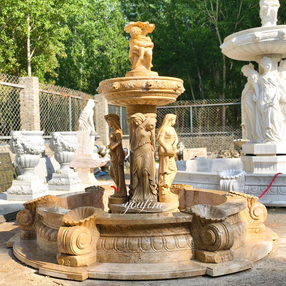 elegant and charming garden Travertine Tountain