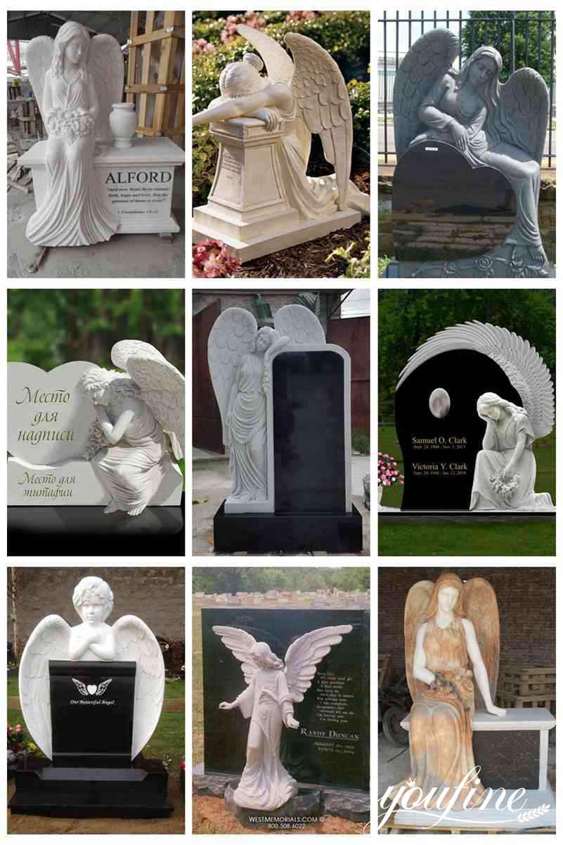 marble angel headstone for sale