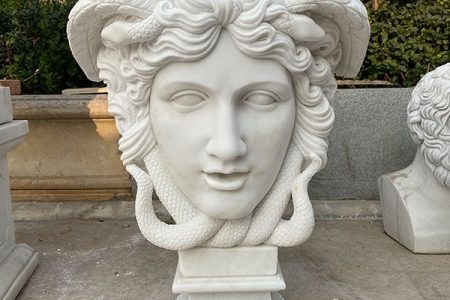 Hand Carved Famous Marble Medusa Head Statue for Sale MOKK-828