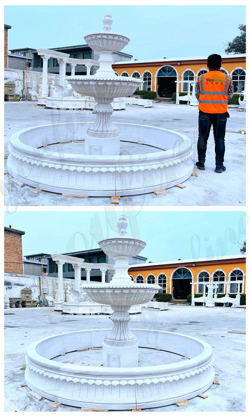 outdoor marble fountain-YouFine Sculpture