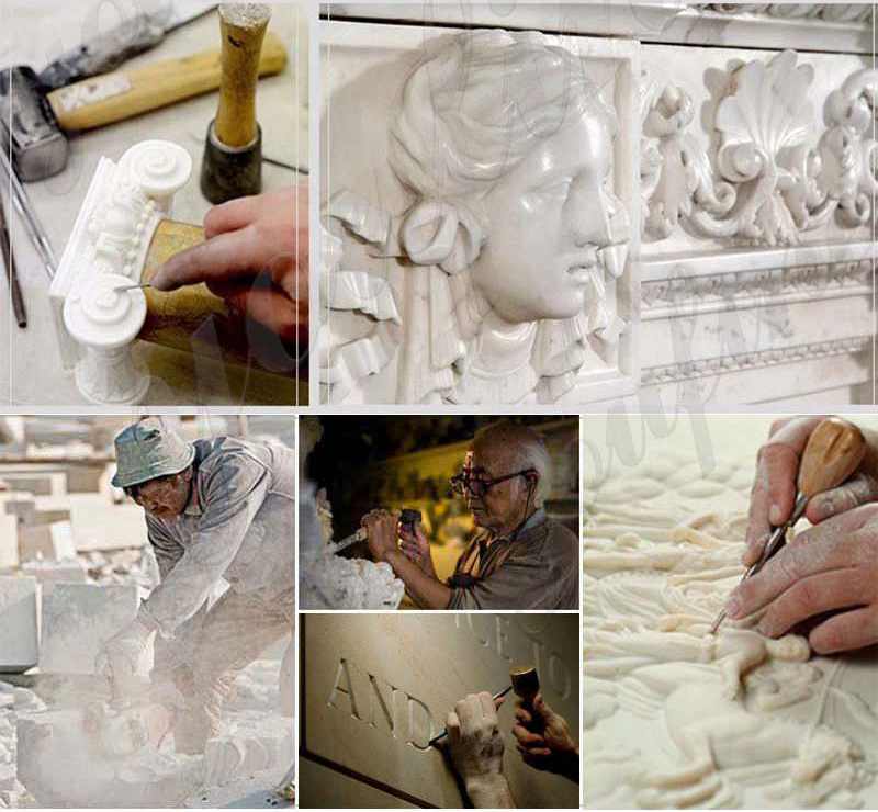 white marble angel statue