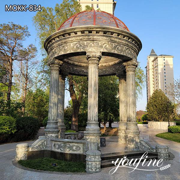 Antique Outdoor Marble Gazebo Residential Decoration for Sale