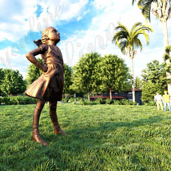 Bronze Empowering female sculpture