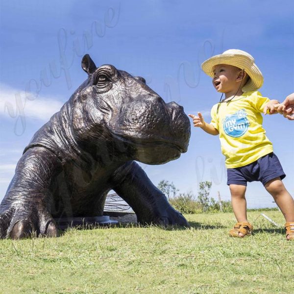 Bronze Hippo sculptures-YouFine Sculpture