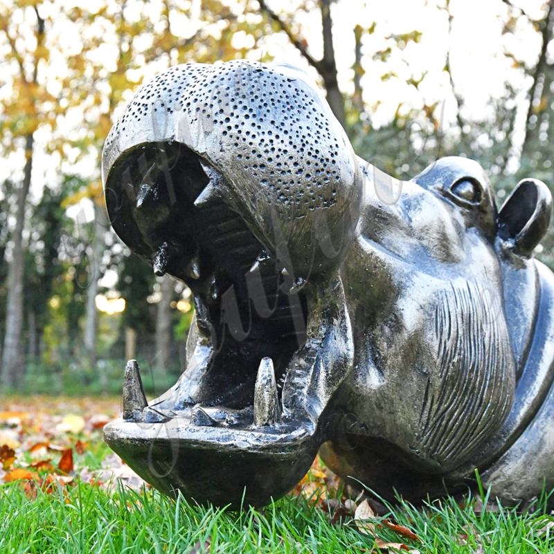 Bronze hippo sculpture nyc-YouFine Sculpture