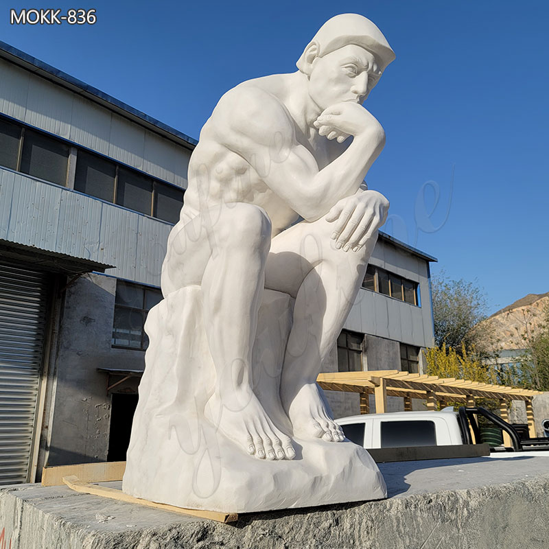 Famous Rodin Sculpture the Thinker Marble Statue for Sale MOKK-836