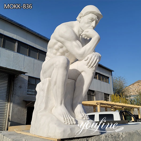 Famous Rodin Sculpture the Thinker Marble Statue for Sale