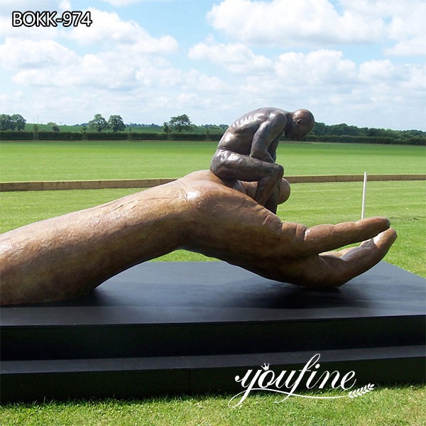 Modern Large Bronze Hand of God Statue BOKK-974