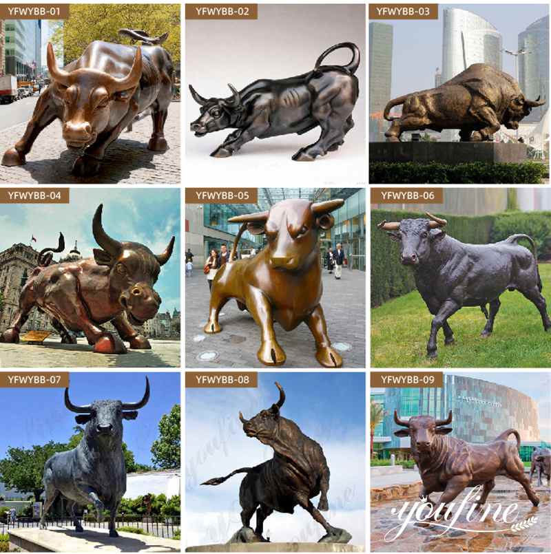 Large bronze bull statue for sale