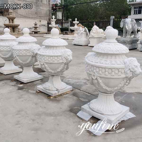 Natural White Marble Garden Flowerpots