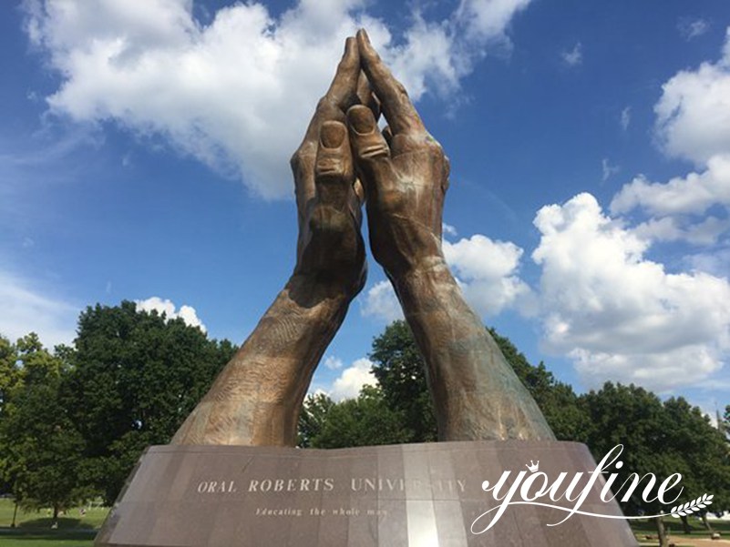 Outdoor Large Praying Hands Bronze Statue for Sale