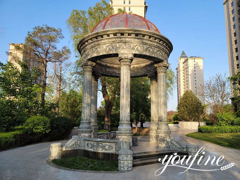 Outdoor Marble Gazebo Residential Decoration for Sale