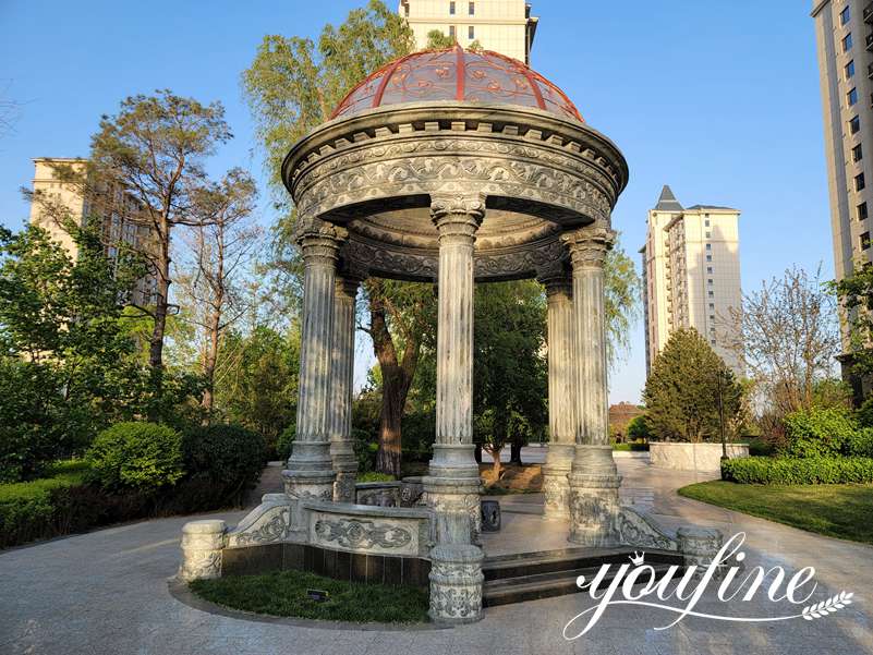 Outdoor Marble Gazebo Residential Decoration for Sale